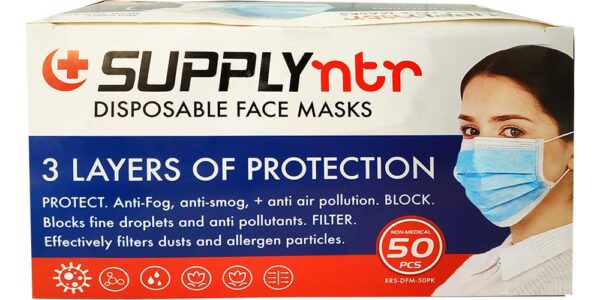ماسک جراحی سه لایه NTR بسته 50 عددی